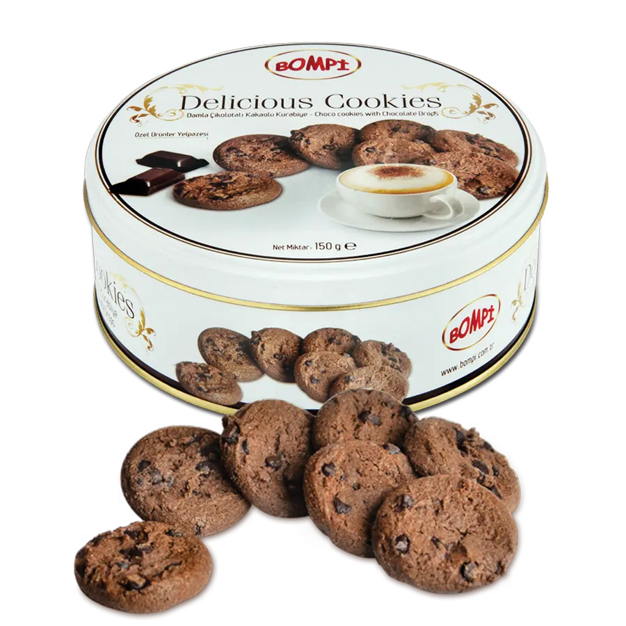 Bompi Food - Delicious Cookies - Cocoa Cookies with Chocolate Chips - 150gr